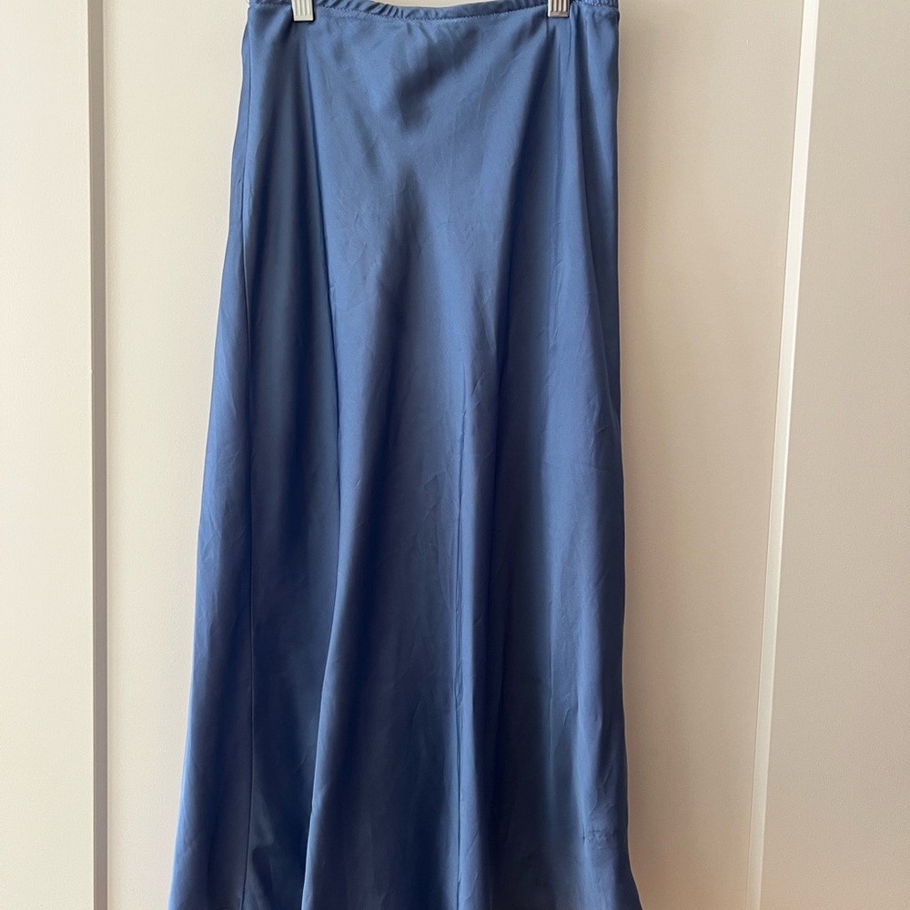 Elegant Blue Slip Skirt